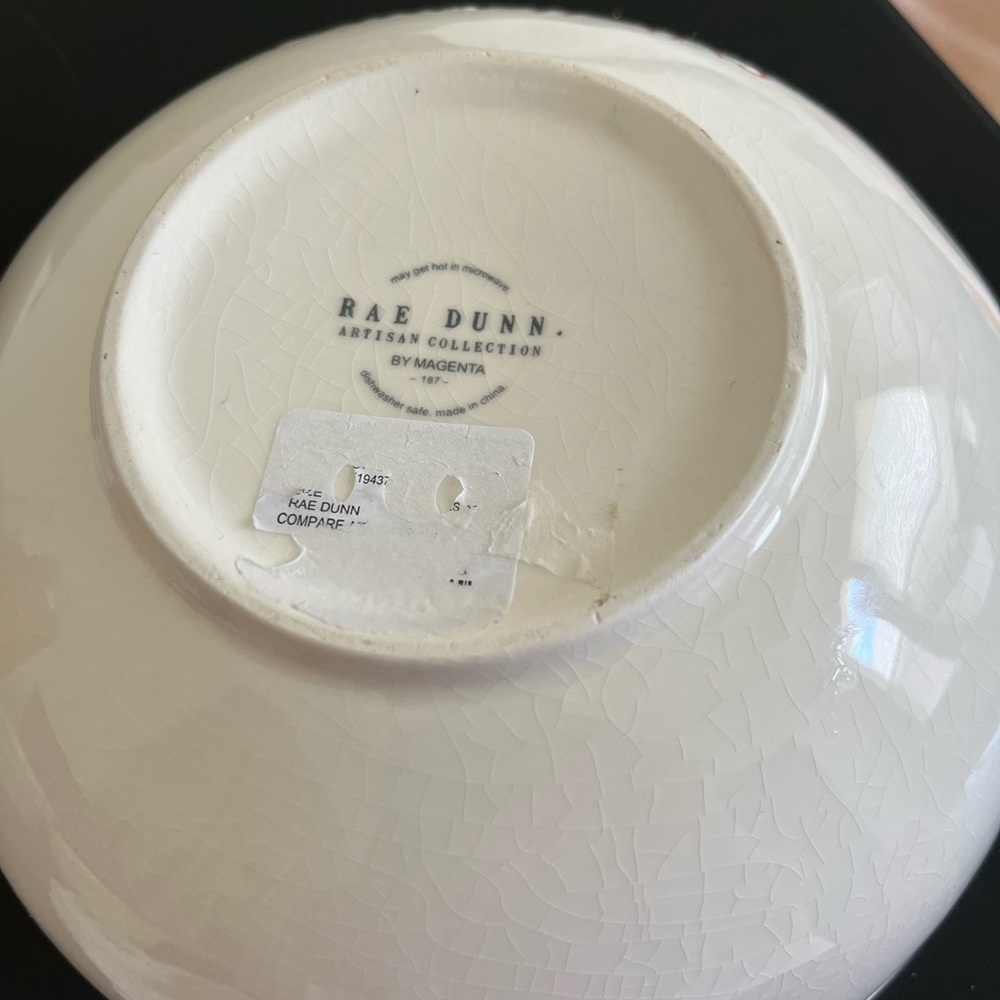 Rae Dunn NEW MERRY CHRISTMAS Large Bowl XMAS Rare Holiday - Picture 4 of 4